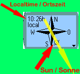 Handy als Sonnenkompass